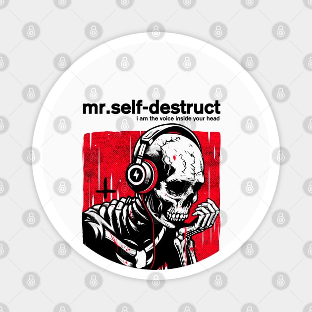 Mr. SELF-DESTRUCT Magnet by artslaves